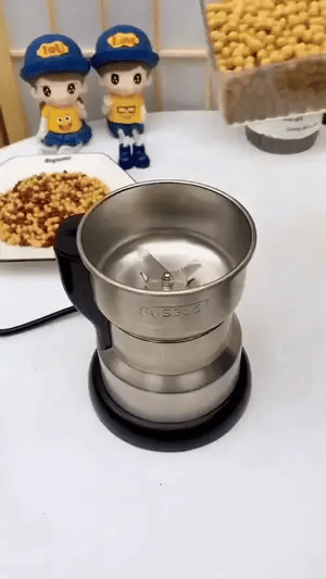 Stainless Steel Electric Coffee & Spice Grinder – High-Speed One-Touch Grinder for Beans, Grains, & Seasonings