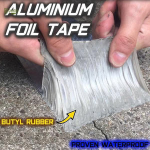 Heavy-Duty Aluminum Foil Butyl Tape – Permanent Waterproof Leak Repair for Pipes, Roofs, & Cracks