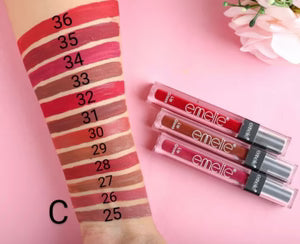 Emelie Velvet-Matte Lip Gloss Collection – Long-Wearing Vibrant Liquid Lip Color (36 Shades)