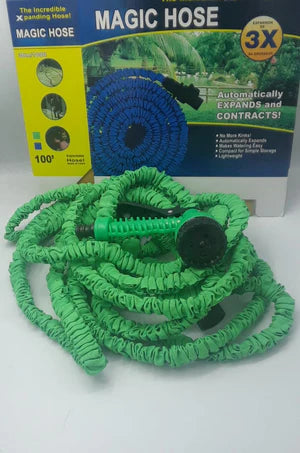 100ft Expandable Garden Hose – Kink-Free Flexible Water Hose with 7-Way Multi-Function Spray Nozzle