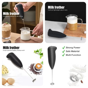 Handheld Milk Frother & Electric Whisk – High-Speed Foam Maker for Coffee, Lattes, & Matcha
