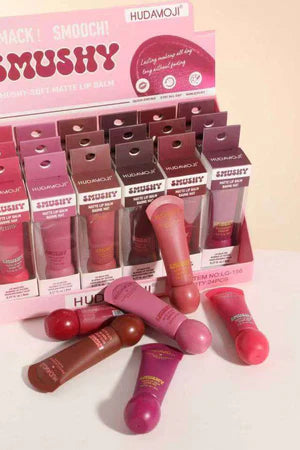 HUDA MOJI Syushy Matte Lip Balm Set – 6pcs Velvet-Soft Long-Lasting Lip Color Collection