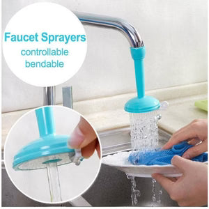 Flexible Silicone Faucet Sprayer – 360° Rotating Tap Extender & Water-Saving Shower Head