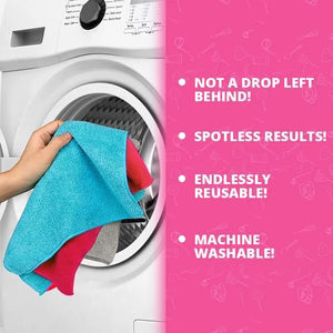 Ultra-Absorbent Microfiber Cleaning Towels (Set of 3) – Lint-Free & Streak-Free Multi-Surface Polishing Cloths
