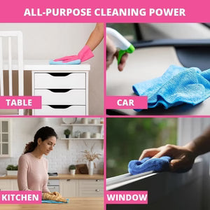 Ultra-Absorbent Microfiber Cleaning Towels (Set of 3) – Lint-Free & Streak-Free Multi-Surface Polishing Cloths