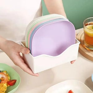 Modern Square Snack & Serving Plate Set – Shatterproof Reusable Multi-Color Dishes for Dining & Entertaining