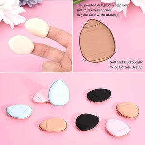 Quetee Beauty 4-in-1 Makeup Puff Set – Latex-Free Blending Sponges for Flawless Foundation & Powder