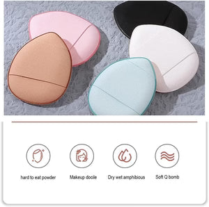 Quetee Beauty 4-in-1 Makeup Puff Set – Latex-Free Blending Sponges for Flawless Foundation & Powder