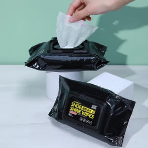 80pc Instant Shoe Shine Wipes – Heavy-Duty Footwear Cleaner & Polishing Wipes for Leather, Sneakers, & Boots