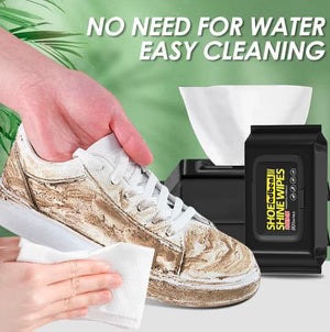 80pc Instant Shoe Shine Wipes – Heavy-Duty Footwear Cleaner & Polishing Wipes for Leather, Sneakers, & Boots