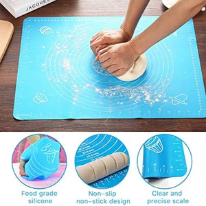 Extra-Large Silicone Baking Mat – Non-Stick Pastry Kneading Mat with Measurement Guides (40x50 cm)