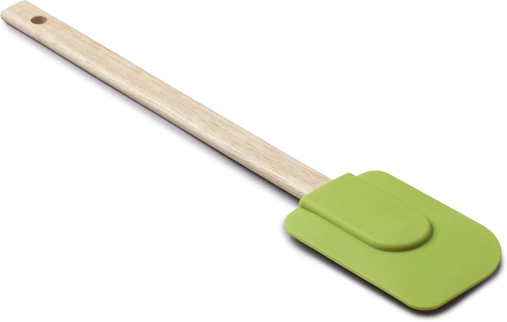 Pro-Flex Silicone Spatula with Natural Wood Handle – Heat-Resistant Non-Stick Scraper for Baking & Cooking
