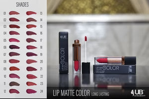 UB Ultra Beauty Liquid Matte Lipstick – Long-Lasting 24H Waterproof Lip Color (24 Shades)