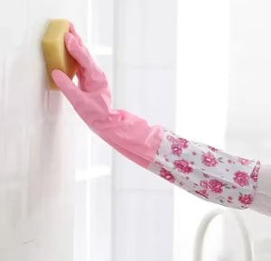 Waterproof Long Sleeve Dishwashing Gloves – Extended Arm Protection & Anti-Slip Grip for Kitchen & Household Cleaning